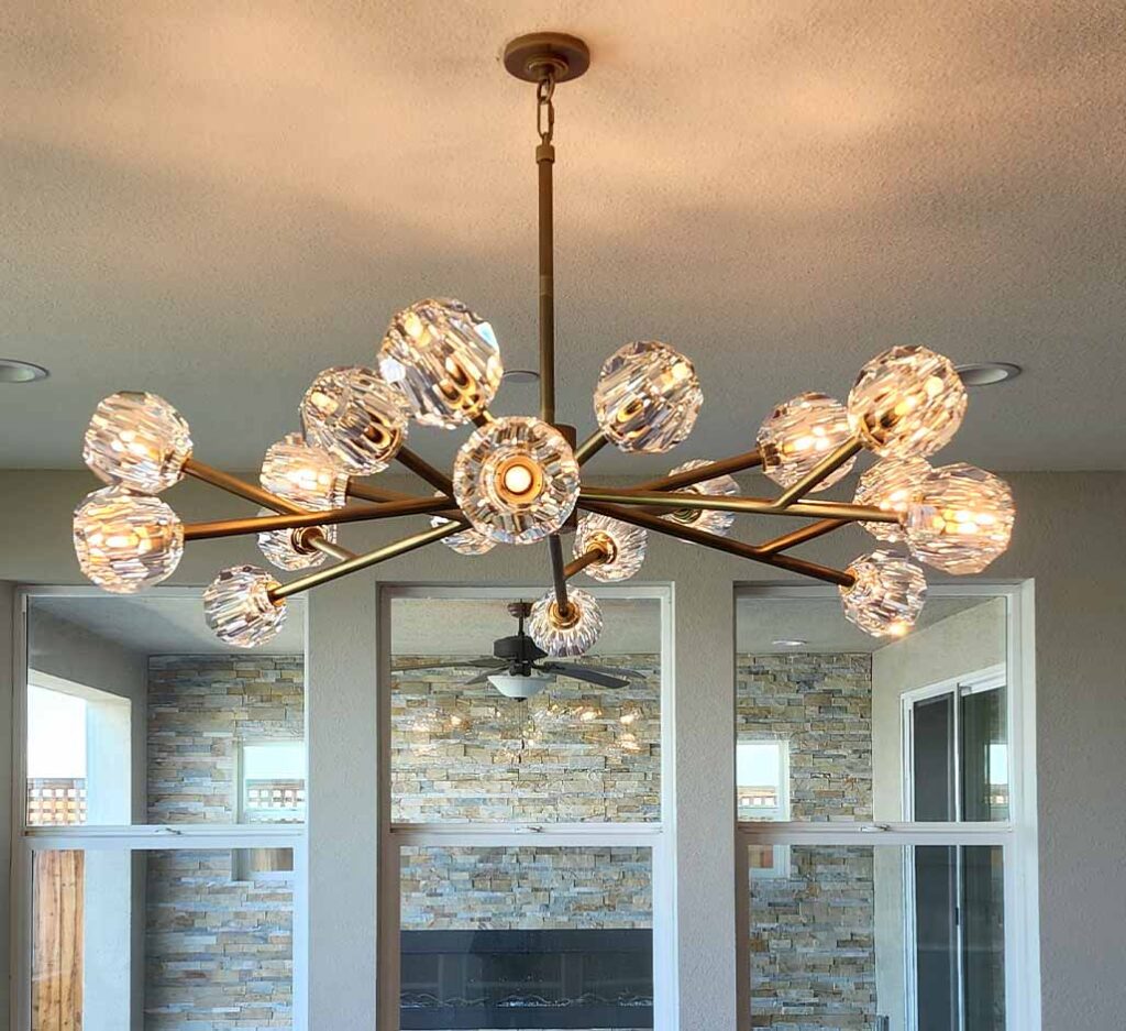 emelco electric installing chandelier